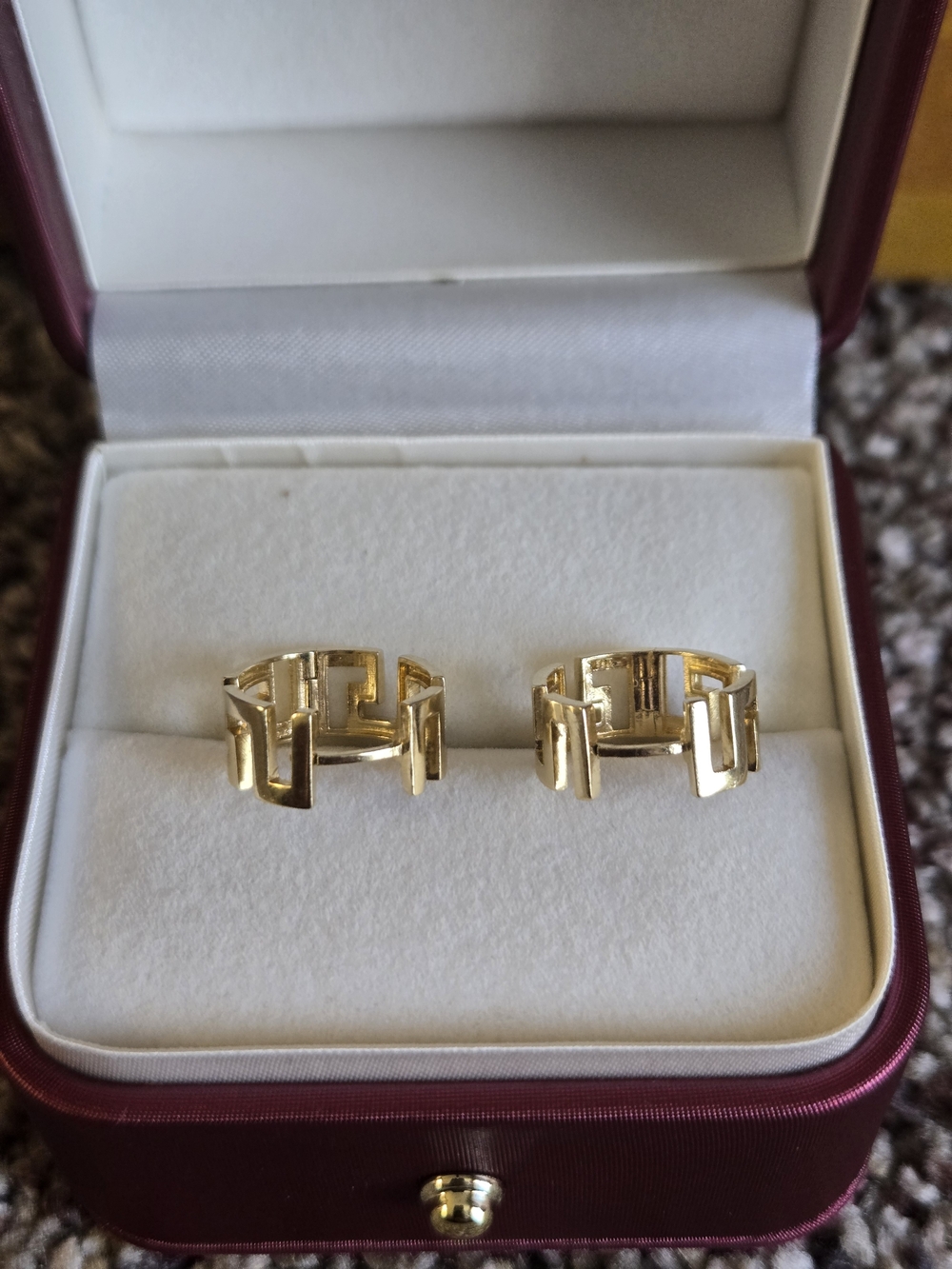 Real 18k Saudi Gold Clip Earing Gold- Pair